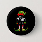 Badge Rond 5 Cm Mom Christmas Elf Matching Pajama X-mas Party (Devant)