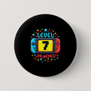 Badge Rond 5 Cm Moment de passer au niveau supérieur 7 Débloqué Vi