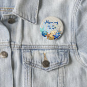 Badge Rond 5 Cm Mommy to Be, Baby shower à thème de plage (En situation)