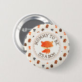 Badge Rond 5 Cm Mommy To Be Button Woodlands Thème (Devant & derrière)