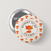 Badge Rond 5 Cm Mommy To Be Button Woodlands Thème (Devant & derrière)