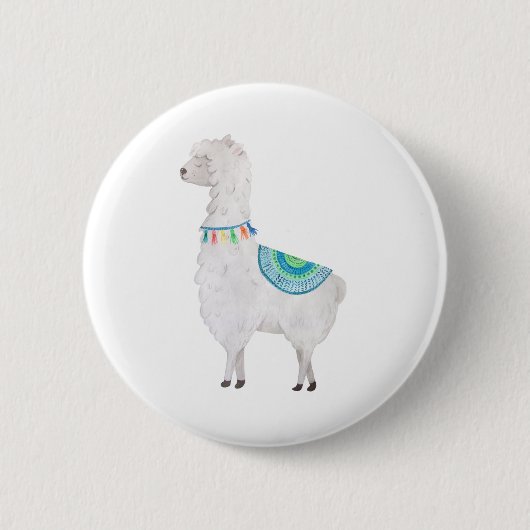 Badge Rond 5 Cm Mon adorable Llama (Devant)