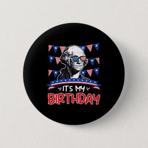 Badge Rond 5 Cm Mon anniversaire Jour de l'indépendance George Was