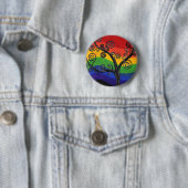 Badge Rond 5 Cm Mon arbre d'arc-en-ciel (En situation)