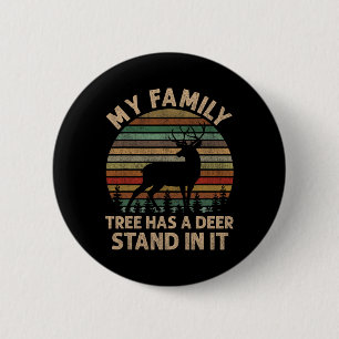 Badge Rond 5 Cm Mon arbre généalogique a un mirador pour chasser l