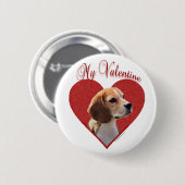 Badge Rond 5 Cm Mon Beagle Valentine (Devant & derrière)