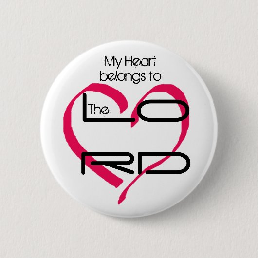 Badge Rond 5 Cm Mon bouton de coeur (Devant)