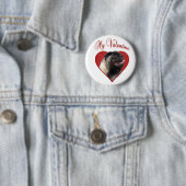 Badge Rond 5 Cm Mon Carlin Valentine (En situation)