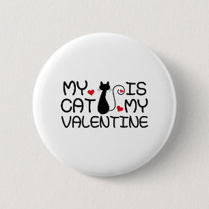 Badge Rond 5 Cm Mon Chat Est Ma Saint Valentin