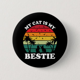 Badge Rond 5 Cm Mon chat est mon meilleur ami