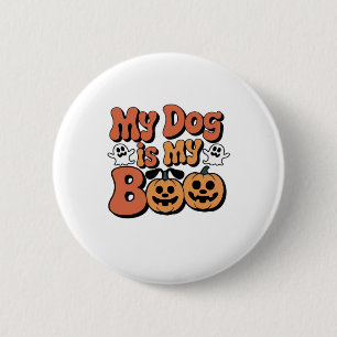 Badge Rond 5 Cm Mon Chien Est Mon Bois, Professeur, Amusant Drôle