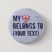 Badge Rond 5 Cm Mon coeur appartient (Devant)