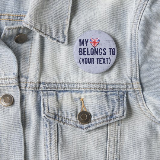Badge Rond 5 Cm Mon coeur appartient (En situation)