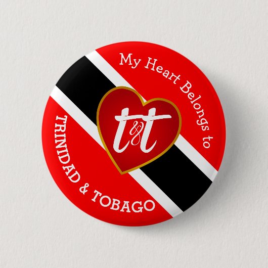 Badge Rond 5 Cm Mon coeur appartient à T&T (Devant)