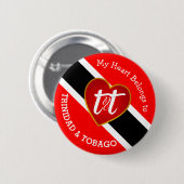 Badge Rond 5 Cm Mon coeur appartient à T&T (Devant & derrière)