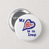 Badge Rond 5 Cm Mon coeur est en T-shirts et cadeaux de l'Irak (Devant & derrière)