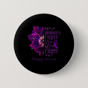 Badge Rond 5 Cm Mon combat de grand-mères est mon combat Anémone F