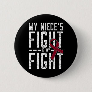 Badge Rond 5 Cm Mon combat de nièce est mon combat contre l'anémie
