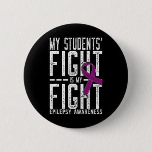 Badge Rond 5 Cm Mon combat étudiant est ma lutte contre l'épilepsi