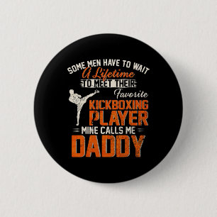Badge Rond 5 Cm Mon combattant de MMA kickboxing préféré m'appelle