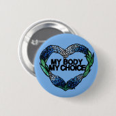 Badge Rond 5 Cm Mon corps Mon choix Féministe Pro-choix (Devant & derrière)