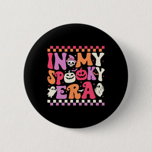 Badge Rond 5 Cm Mon époque effrayante Halloween Fantôme Groovy Hip