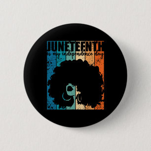 Badge Rond 5 Cm Mon Fête de l'Indépendance Rétro Afro Femmes Melan