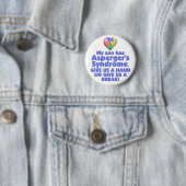 Badge Rond 5 Cm Mon fils a Asperger (En situation)