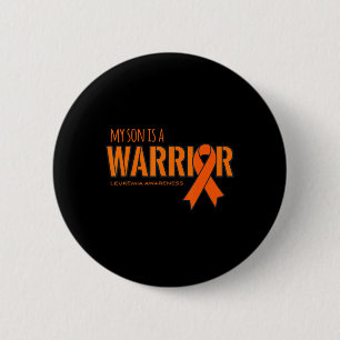 Badge Rond 5 Cm Mon fils est un guerrier Leucémie Cancer Sensibili