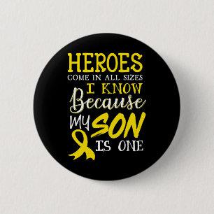 Badge Rond 5 Cm Mon Fils Est Un Héros Sensibilisation Au Cancer Ch