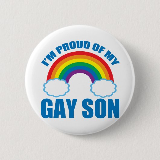 Badge Rond 5 Cm Mon fils gay (Devant)