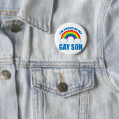 Badge Rond 5 Cm Mon fils gay (En situation)