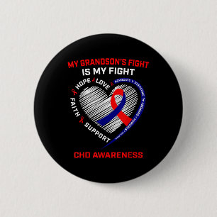 Badge Rond 5 Cm Mon Grand-Fils Lutte Est Ma Lutte Maladie Cardiaqu