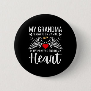 Badge Rond 5 Cm Mon grand-mère gardien Angel Heaven Memorial Lot M