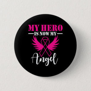 Badge Rond 5 Cm Mon Héros Est Maintenant Mon Ange Sensibilisation 