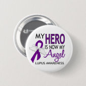 Badge Rond 5 Cm Mon héros est mon lupus d'ange (Devant & derrière)