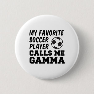 Badge Rond 5 Cm Mon Joueur De Football Favori M'appelle Gamma