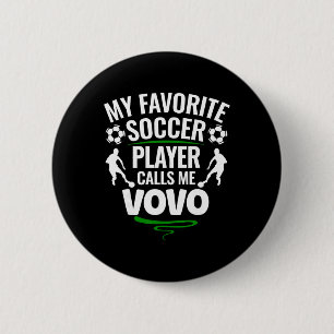 Badge Rond 5 Cm Mon Joueur De Football Favori M'appelle Vovo 