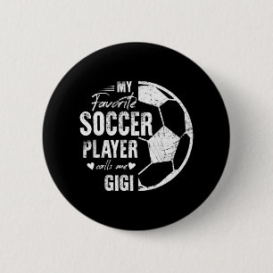 Badge Rond 5 Cm Mon Joueur De Football Préféré M'Appelle Gigi