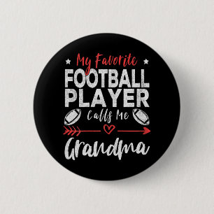 Badge Rond 5 Cm Mon Joueur De Football Préféré M'Appelle Grand-Mèr