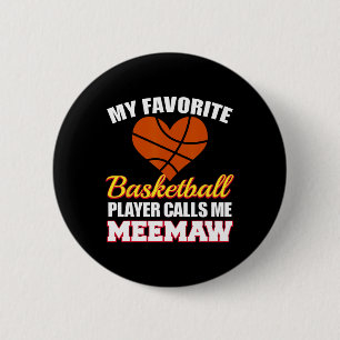 Badge Rond 5 Cm Mon joueur de skeleton préféré m'appelle Meemaw Fu