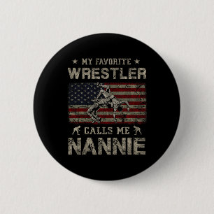 Badge Rond 5 Cm Mon lutteur favori m'appelle la fête des mères de