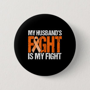Badge Rond 5 Cm Mon Maris combat ma lutte contre la leucémie