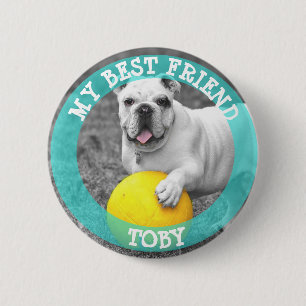Badge Rond 5 Cm Mon meilleur ami, bouton de photo de chien