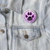 Badge Rond 5 Cm Mon meilleur ami Empreinte de patte chien canine b (En situation)