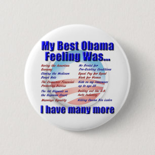 Badge Rond 5 Cm Mon meilleur sentiment d'Obama était…