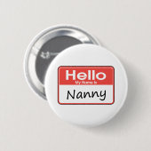 Badge Rond 5 Cm Mon nom est bonne d'enfants (Devant & derrière)