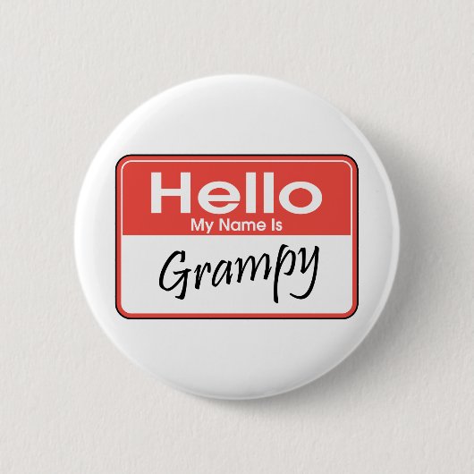Badge Rond 5 Cm Mon nom est Grampy (Devant)