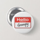 Badge Rond 5 Cm Mon nom est Grampy (Devant & derrière)