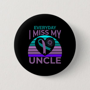 Badge Rond 5 Cm Mon Oncle Coeur Tournesol Suicide Sensibilisation